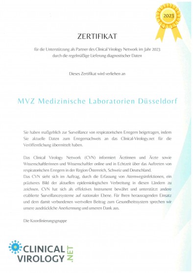 Zertifikat ClinicalVirologynet